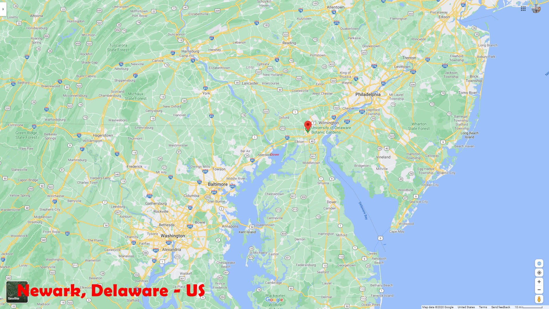 Newark Neighbourhood Map Delaware US